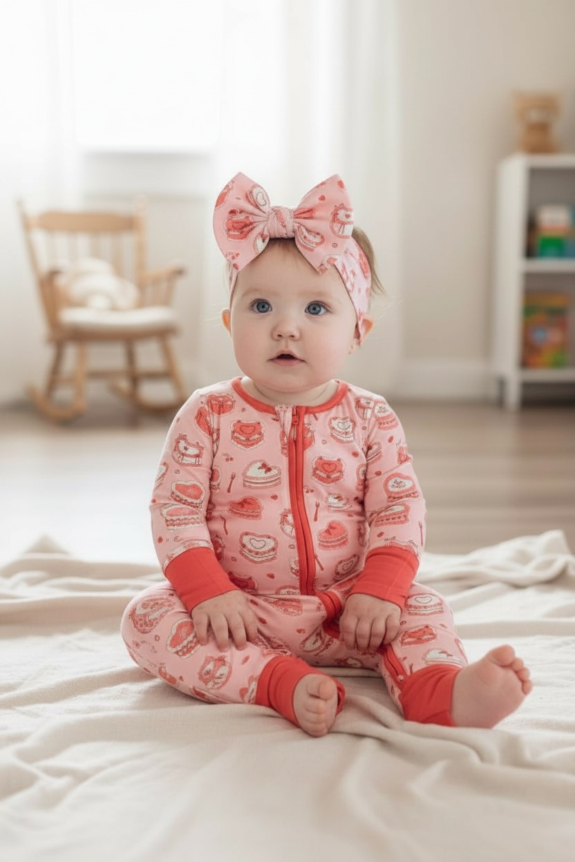 Sweetheart Cakes (Convertible Zip Footies)