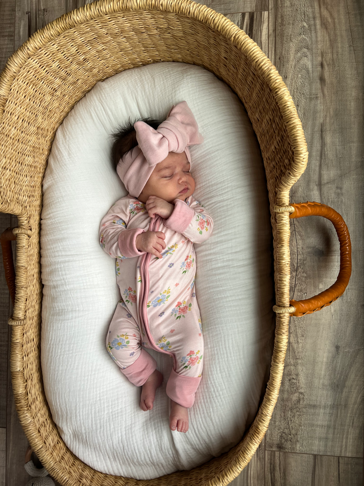 Blush Bloom (Convertible Zip Footies)