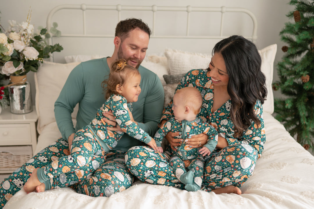 Merry Little Meows (Convertible Zip Footies)