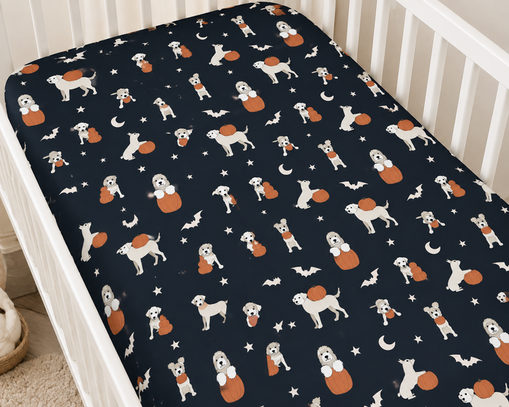 Pumpkin Pups (Crib Sheet)