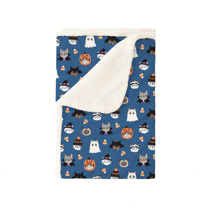 Spooky Cat Society (Dream Luxe Blanket) - Blue