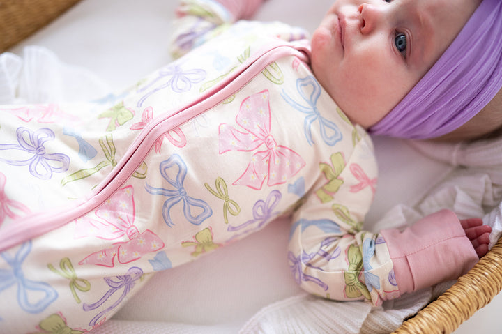 Heirloom Bows (Convertible Zip Footies)