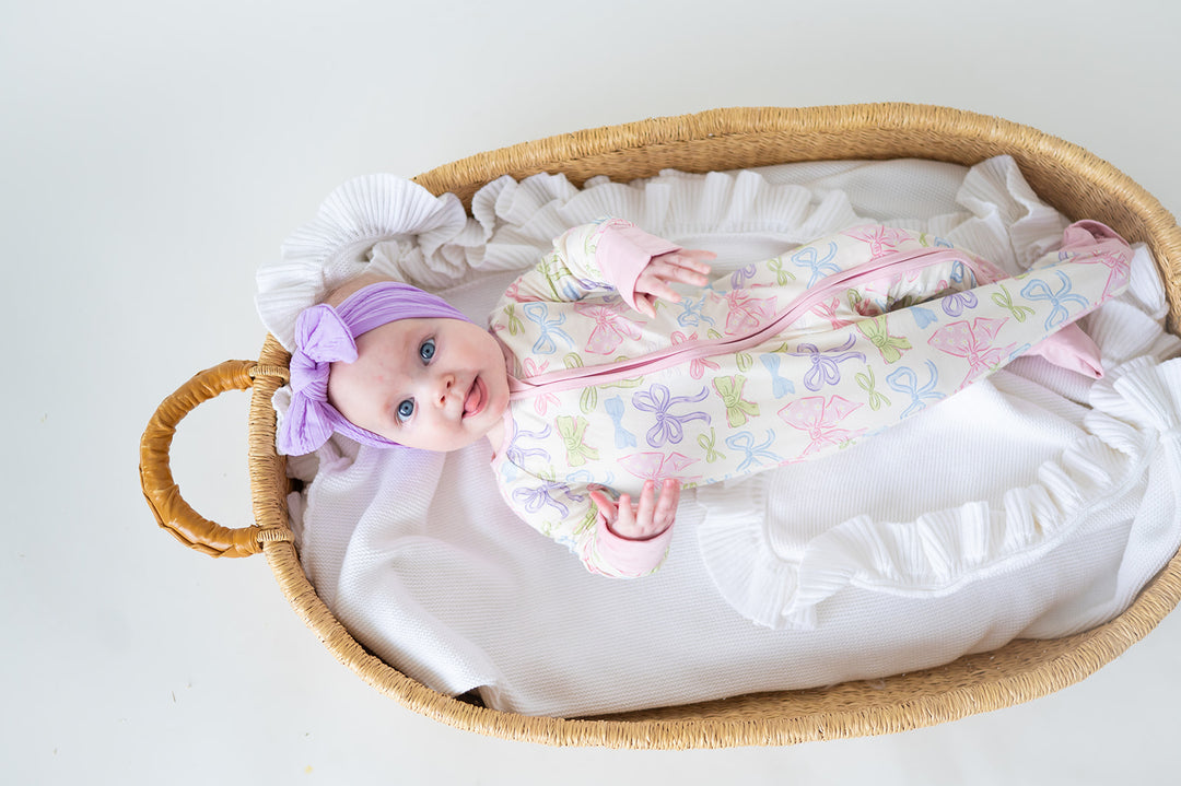 Heirloom Bows (Convertible Zip Footies)