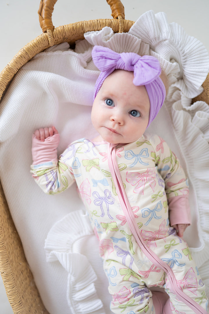Heirloom Bows (Convertible Zip Footies)