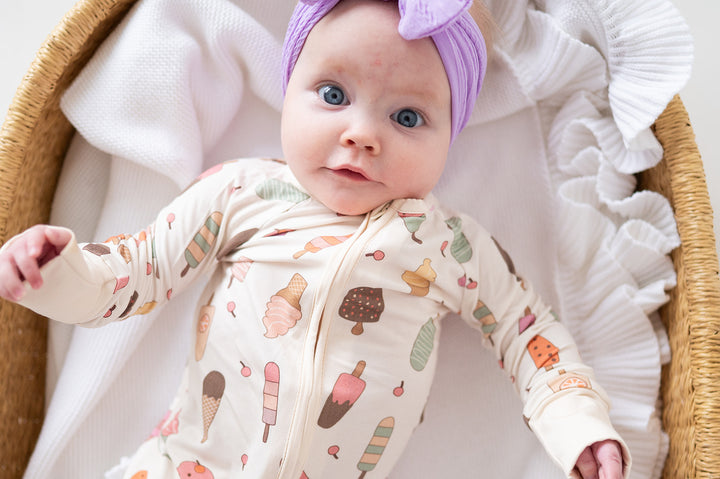 Ice Cream Dreams (Convertible Zip Footies)