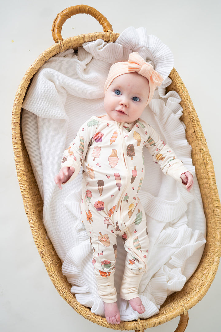 Ice Cream Dreams (Convertible Zip Footies)