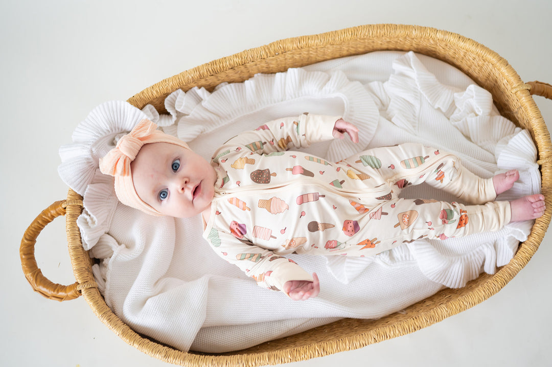 Ice Cream Dreams (Convertible Zip Footies)