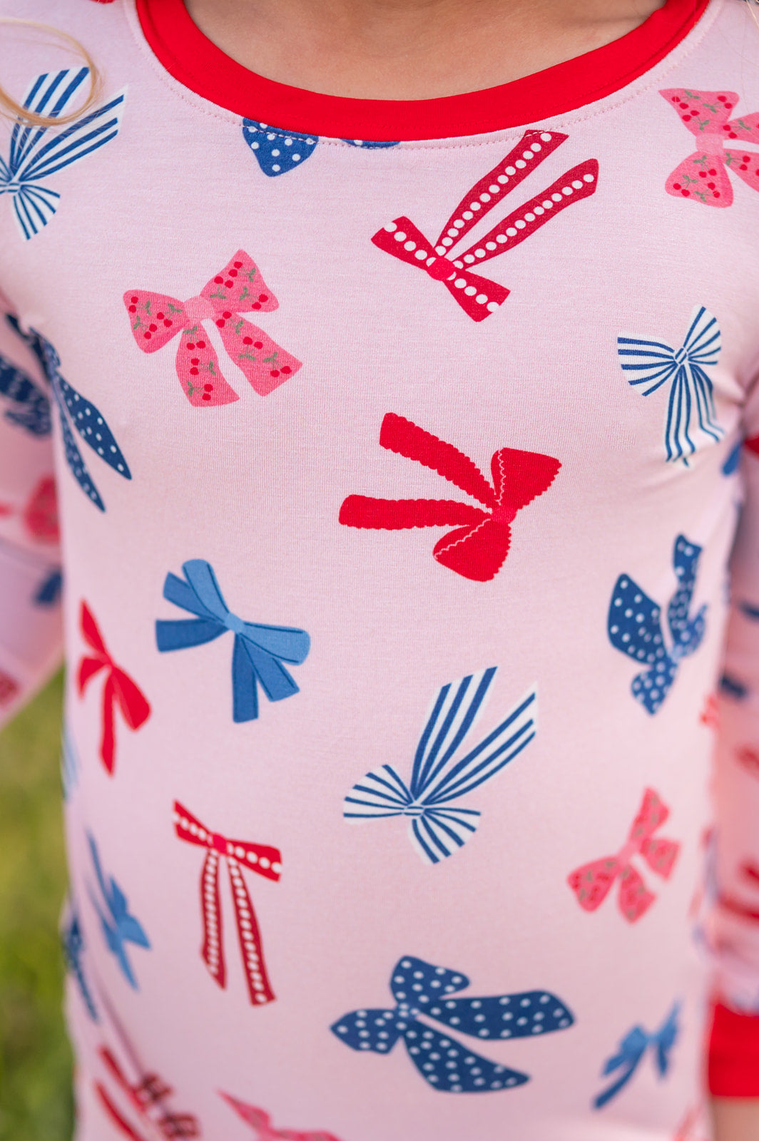 Americana Bows (Long Sleeve PJ)
