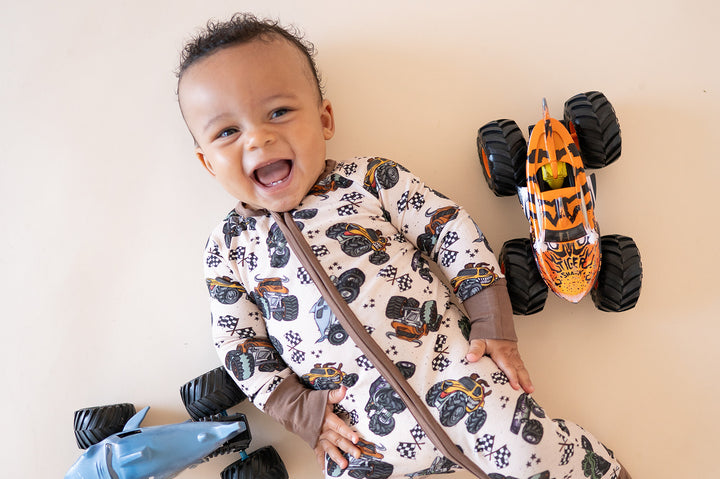 Monster Truck Rally (Convertible Zip Footies)