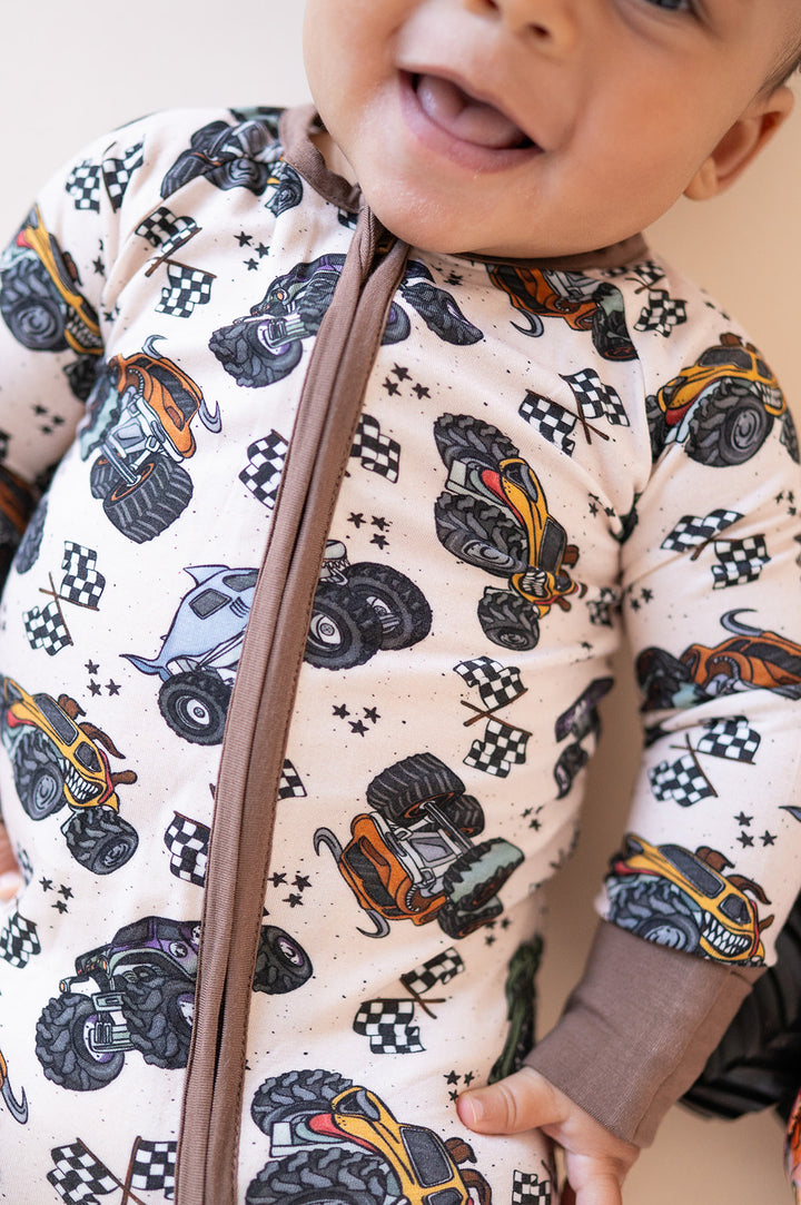 Monster Truck Rally (Convertible Zip Footies)