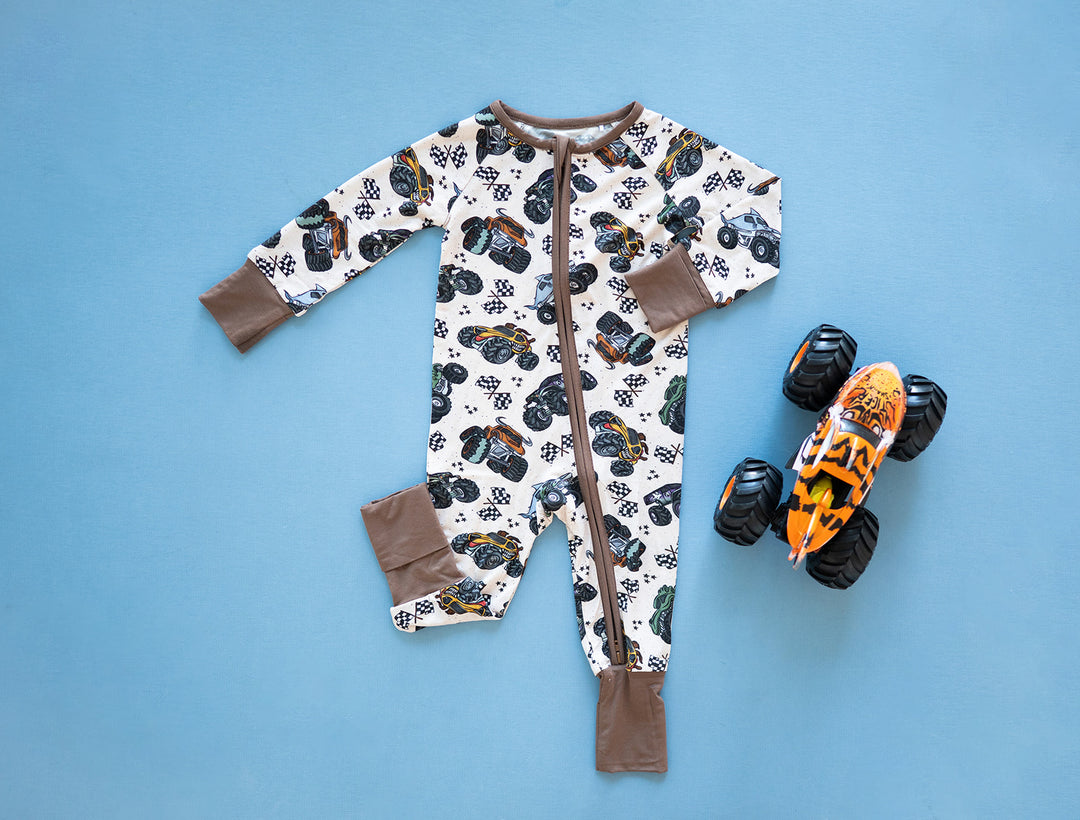 Monster Truck Rally (Convertible Zip Footies)