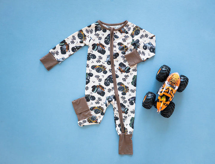 Monster Truck Rally (Convertible Zip Footies)