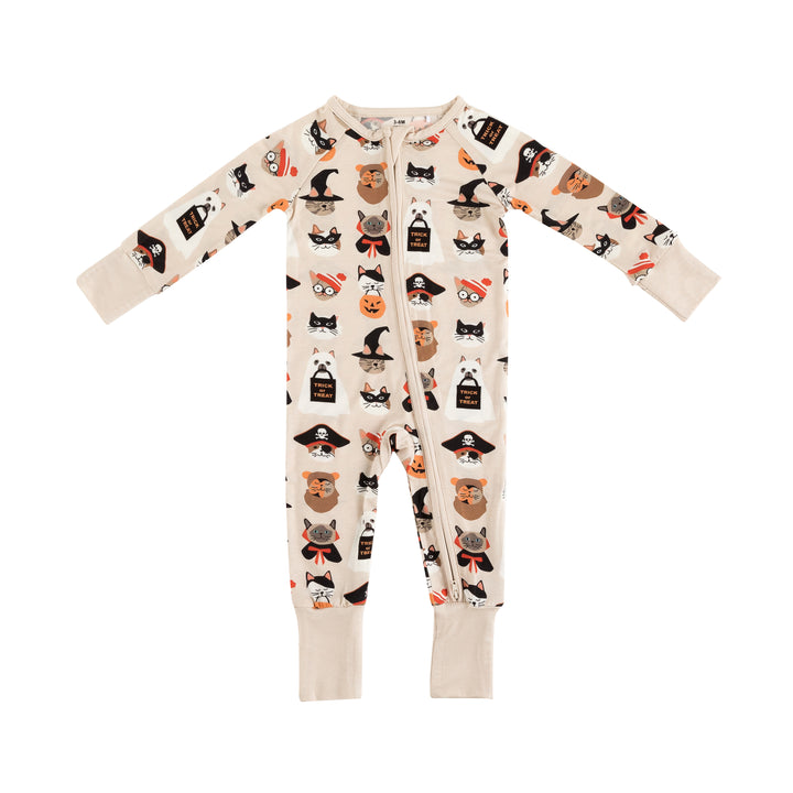 PREORDER - Meow & Treat (Convertible Zip Footies)