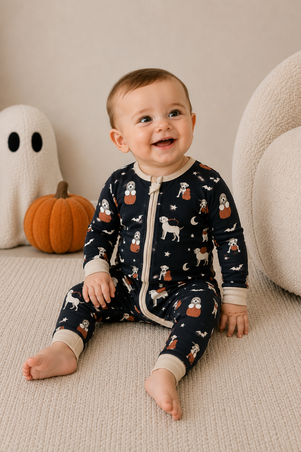 Pumpkin Pups (Convertible Zip Footies)