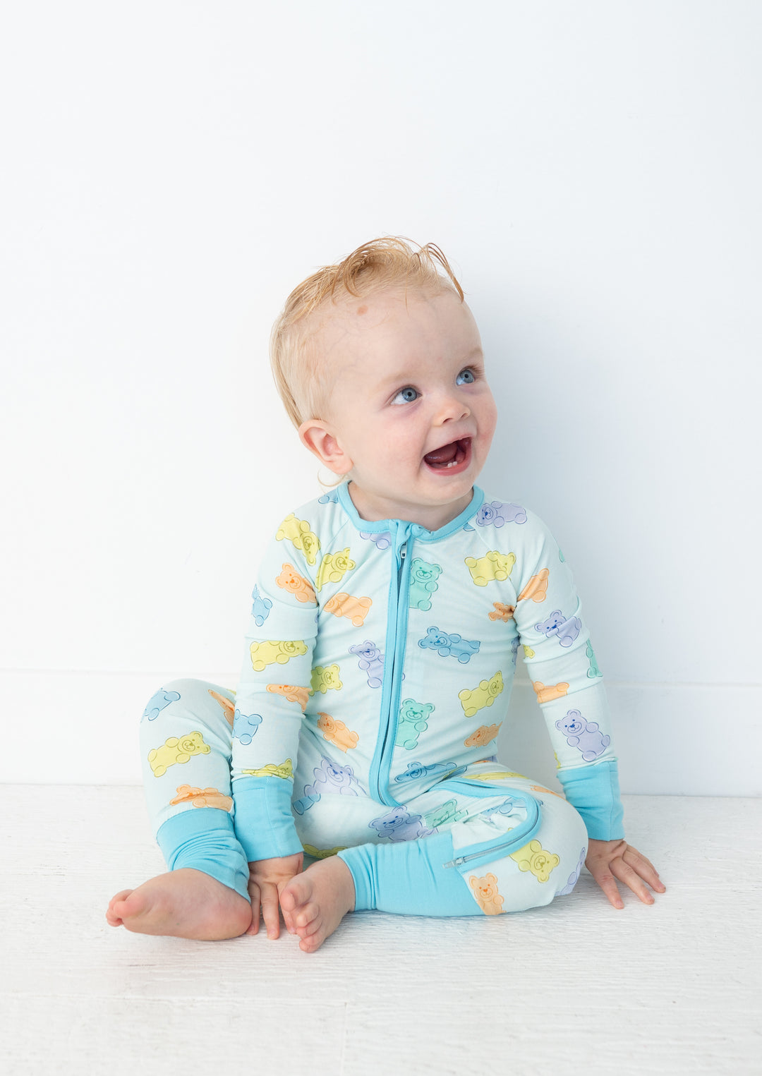Gummy Bears (Convertible Zip Footies) - Blue
