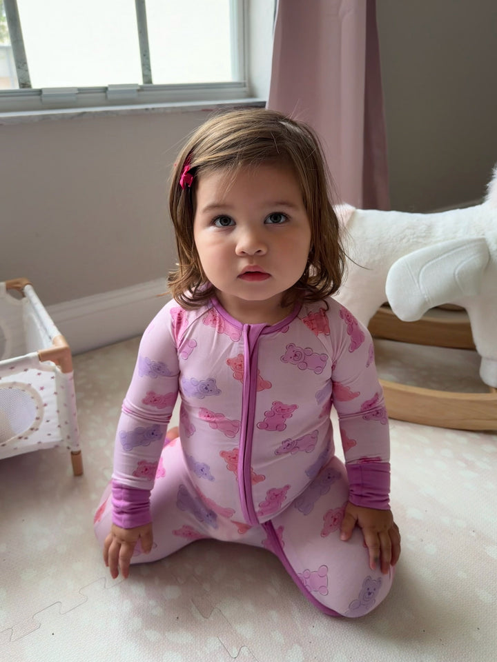 Gummy Bears (Convertible Zip Footies) - Pink