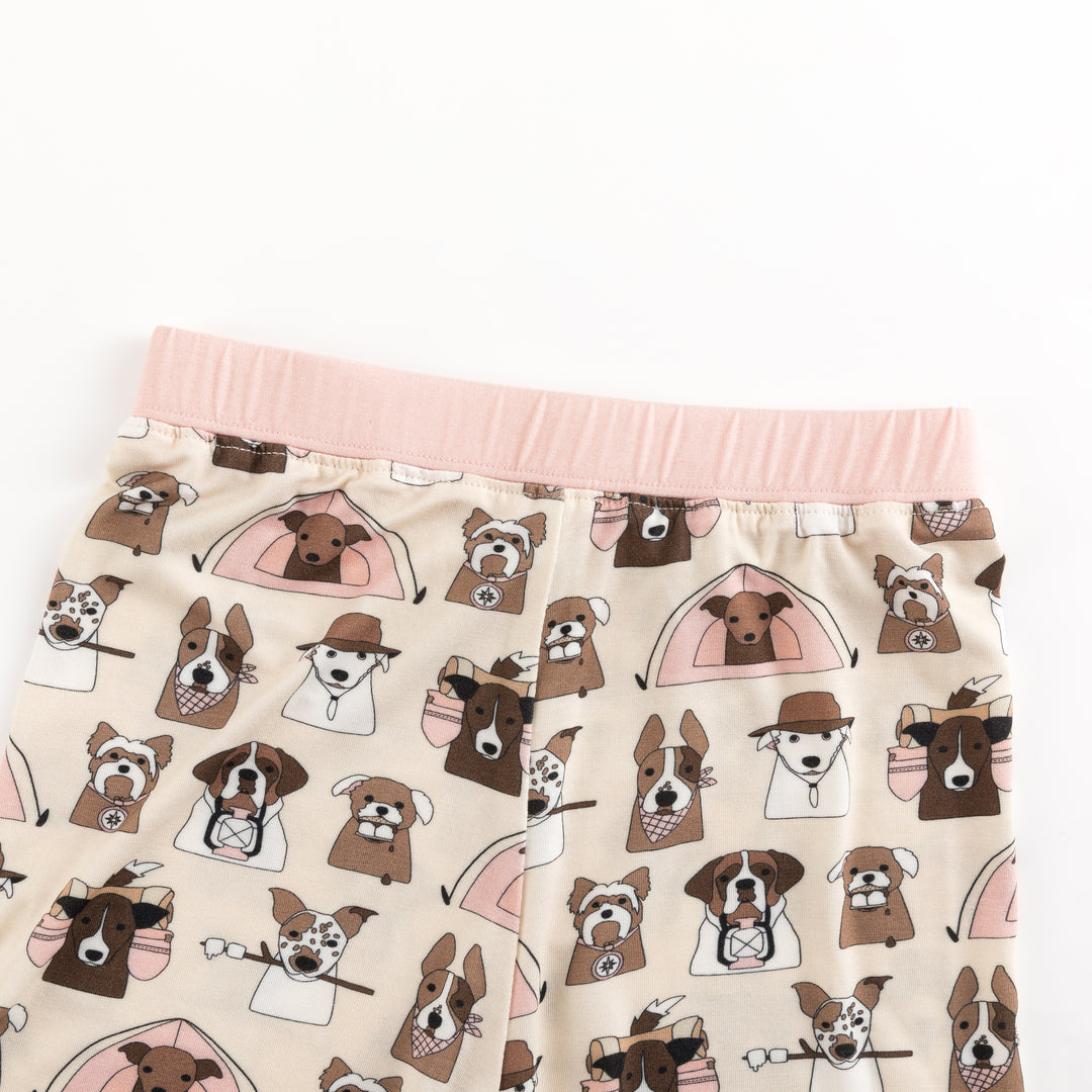 Camp Paws (Short PJ Set) - Pink