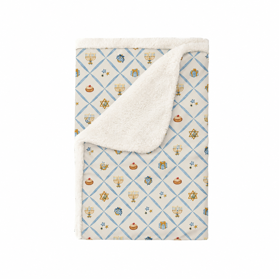 Hanukkah Wishes (Dream Luxe Blanket) — AI-generated product mockup