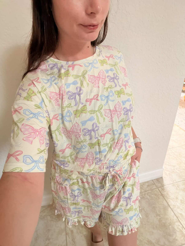 Heirloom Bows (Women’s Ruffle Short PJ Set)