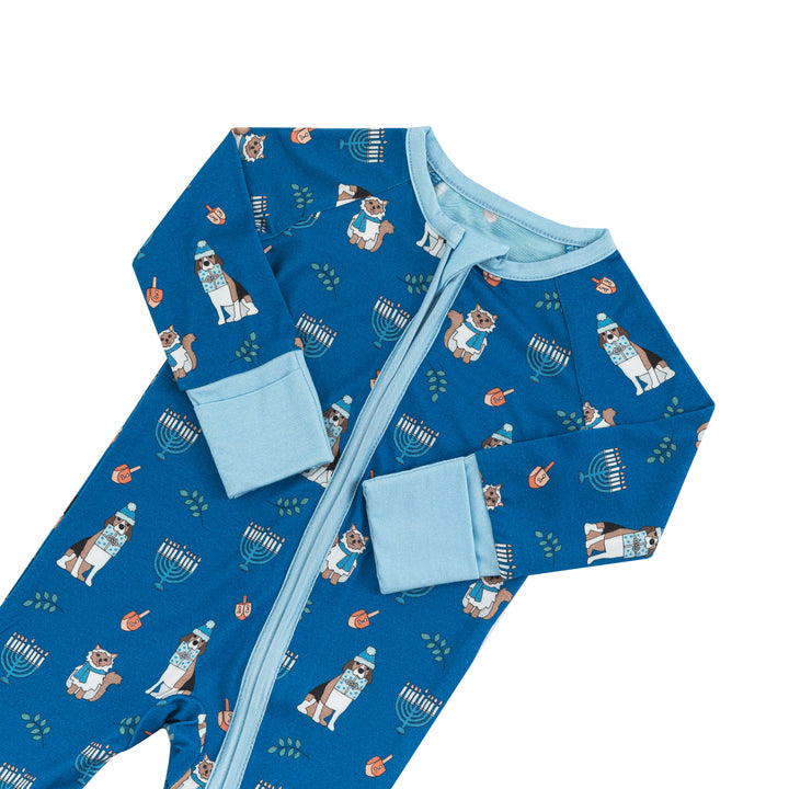 Hanukkah Pets Blue - PJ & Hat BUNDLE