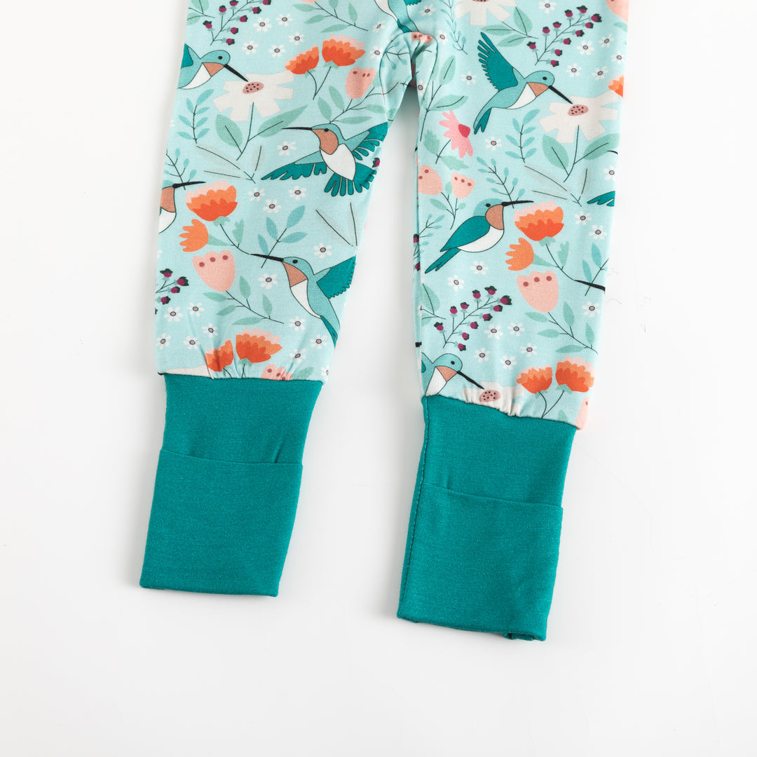 Hummingbird Bloom (Convertible Zip Footies)