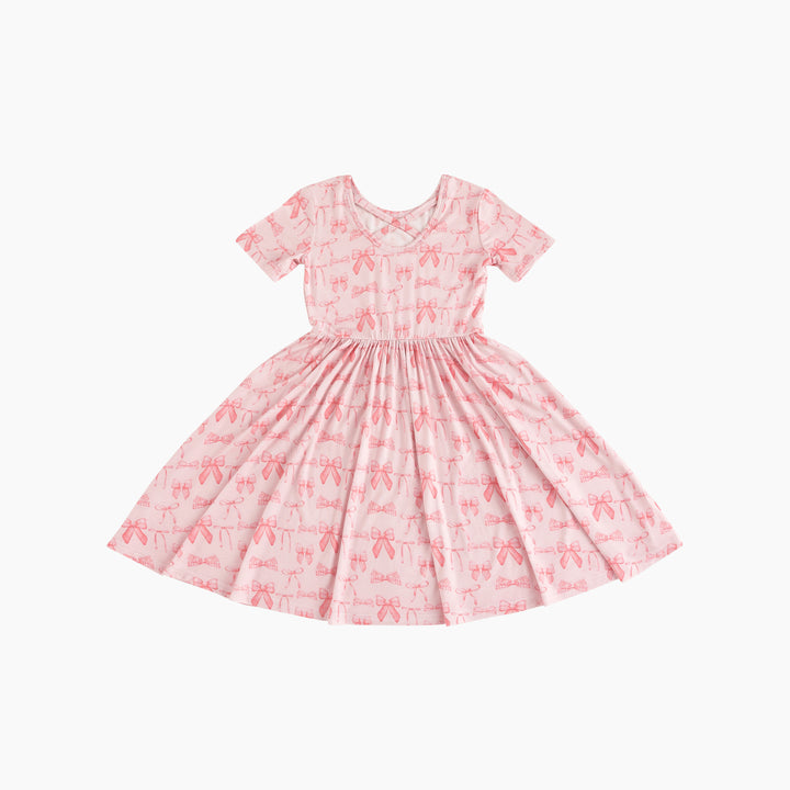 Pink Bows (Twirl Dress)