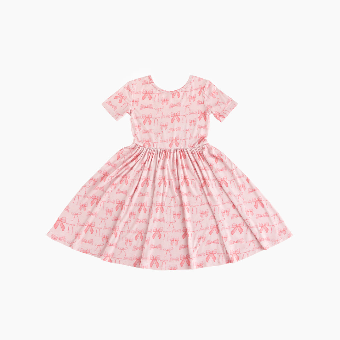 Pink Bows (Twirl Dress)