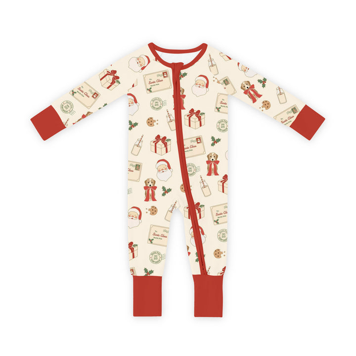 Letters to Santa (Convertible Zip Footies) – front