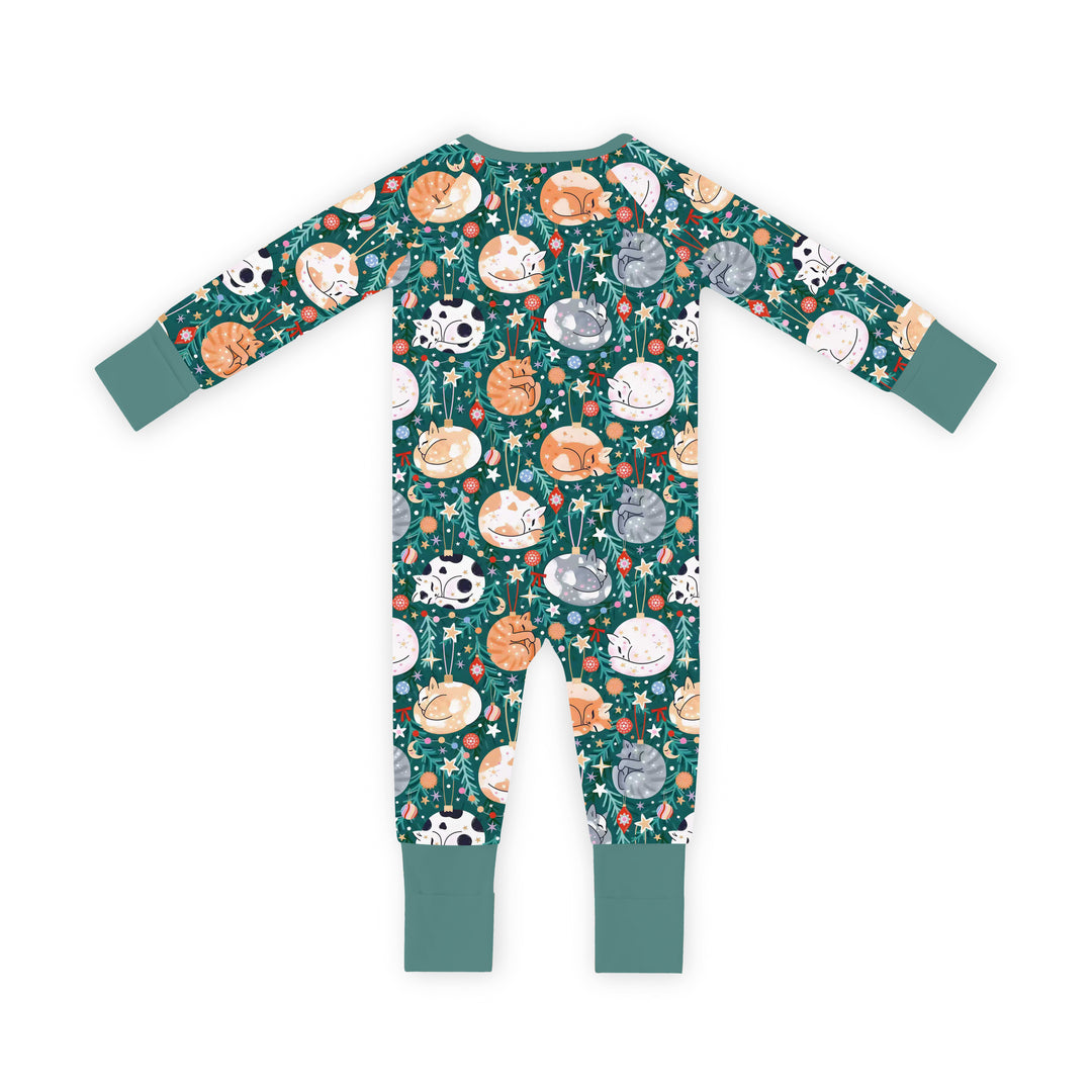 Merry Little Meows (Convertible Zip Footies) – back