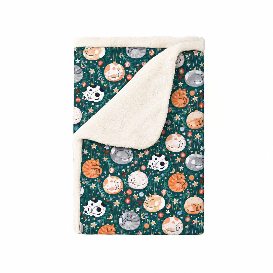 Merry Little Meows (Dream Luxe Blanket) — AI-generated product mockup