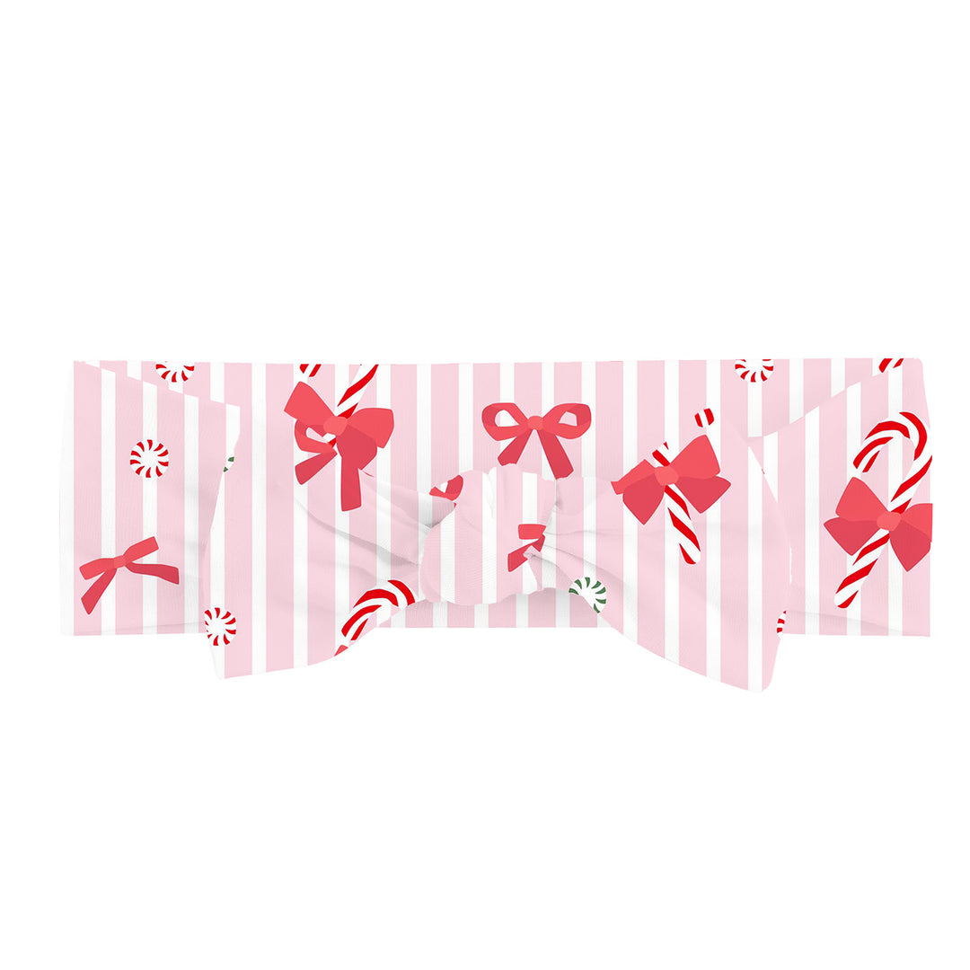 Peppermint Lane (Bow Headband) - Pink Bows