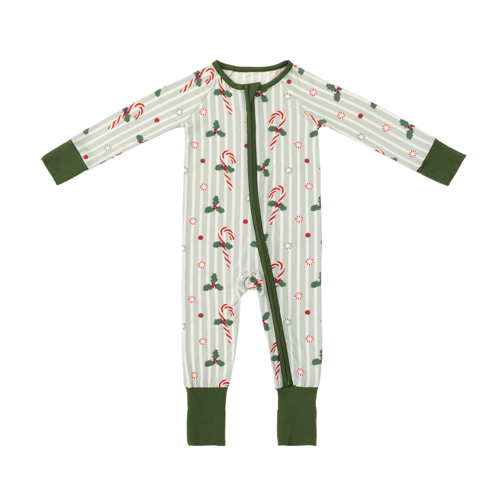 Peppermint Lane (Convertible Zip Footies) - Holly Green - Photo 1
