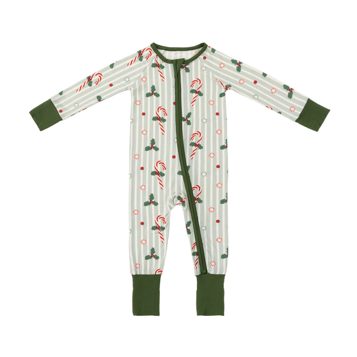 Peppermint Lane (Convertible Zip Footies) - Holly Green - Photo 1
