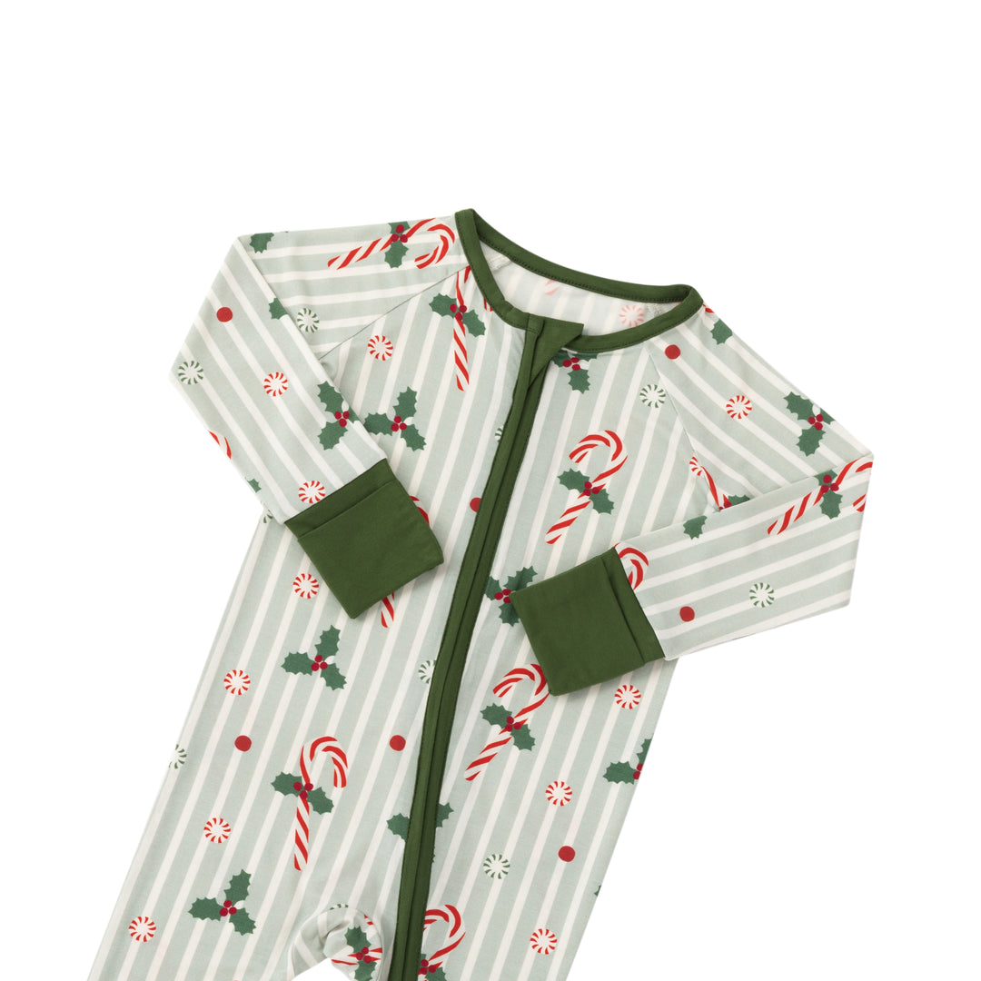 Peppermint Lane (Convertible Zip Footies) - Holly Green - Photo 3