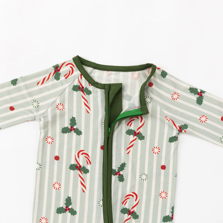 Peppermint Lane (Convertible Zip Footies) - Holly Green - Photo 4