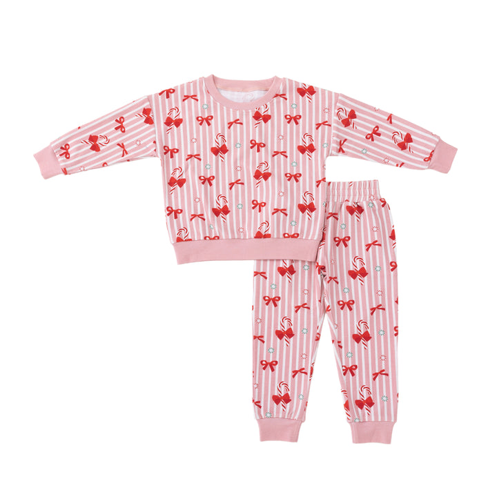 Peppermint Lane (Jogger Set) - Pink Bows - Photo 1