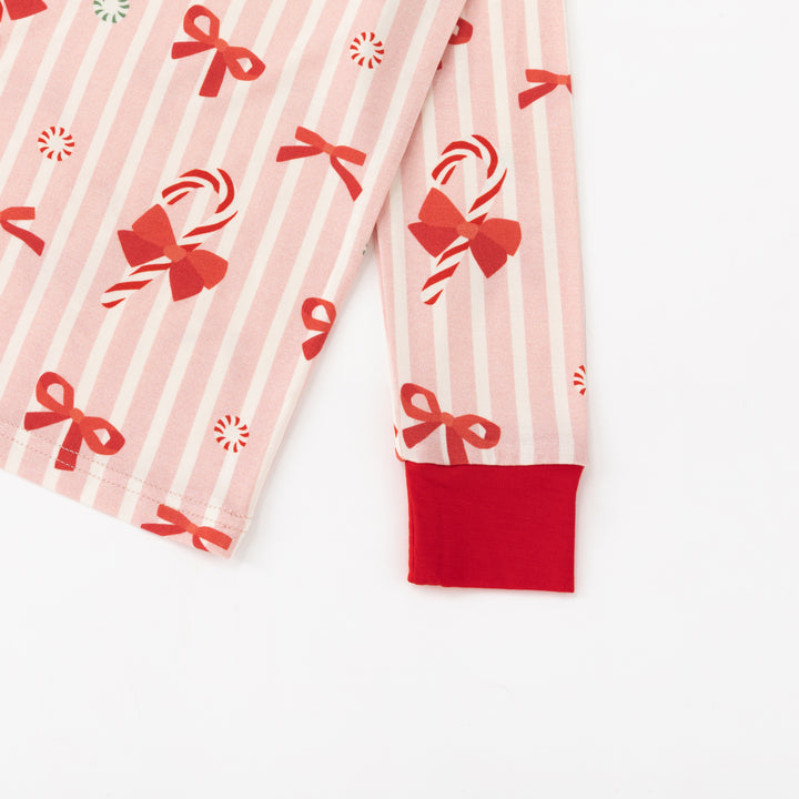 Peppermint Lane (Long Sleeve PJ) - Pink Bows - Photo 4