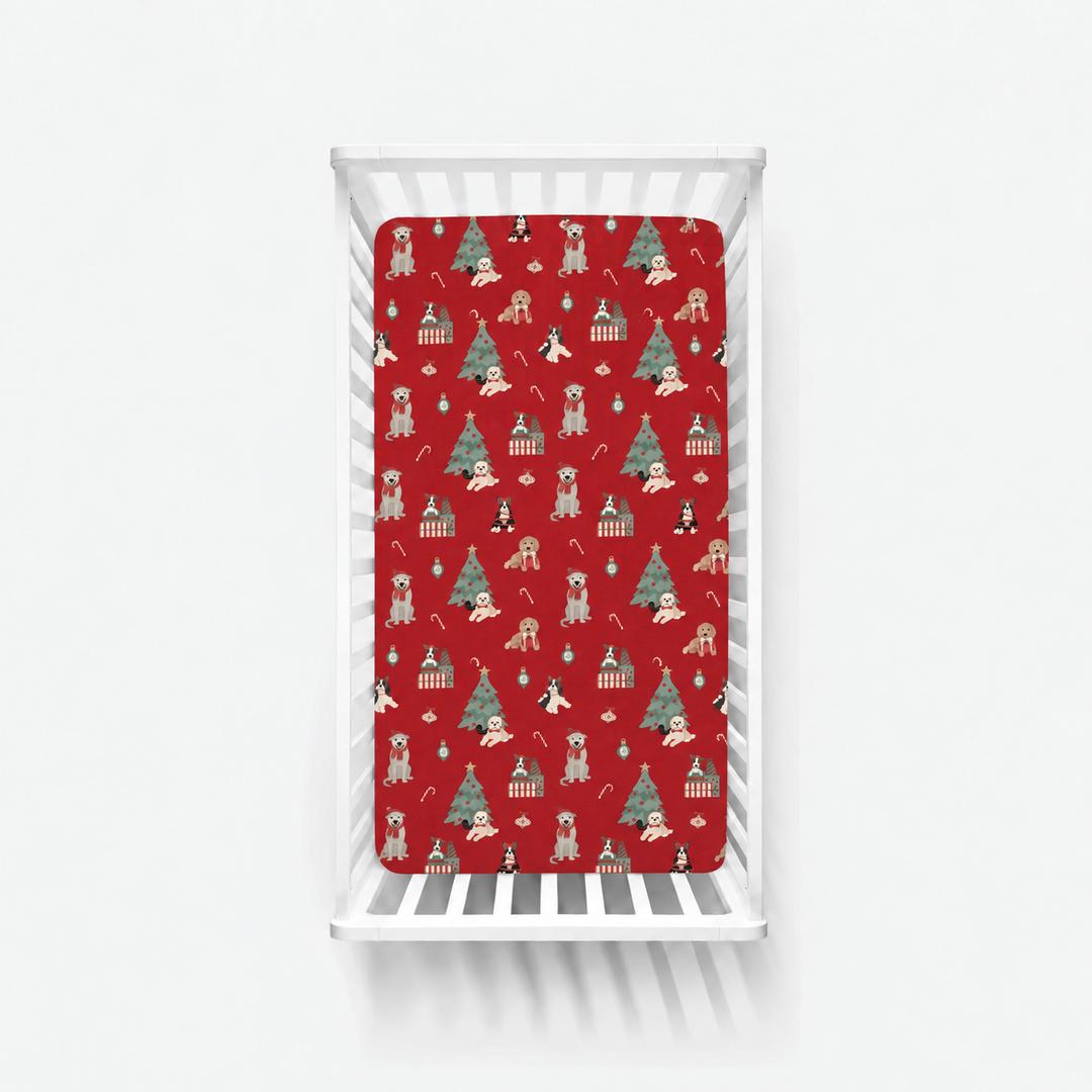 Santa Paws (Crib Sheet) — AI-generated product mockup
