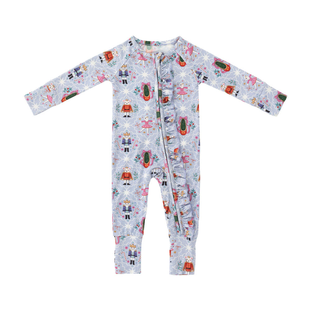 Sugar Plum Dreams (Ruffle Convertible Zip Footies) - Photo 1