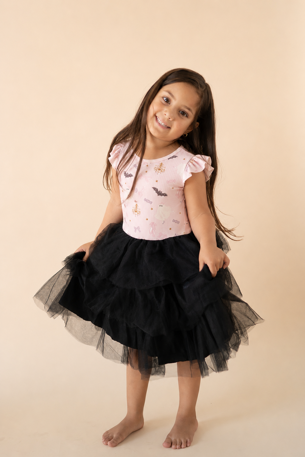 Boo-tiful Ballet short sleeve tutu dress modeled by child