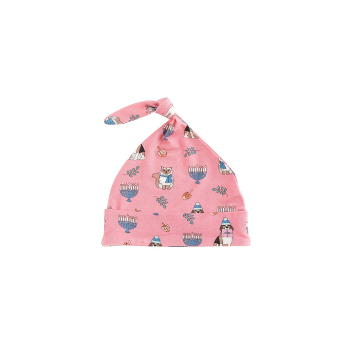 Hanukkah Pets Knotted Hat - Pink - Dreamlet