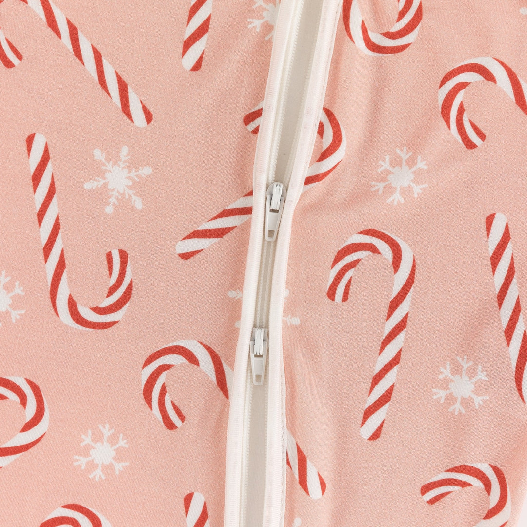 Pink Candy Cane (Convertible Zip Footies) - Dreamlet