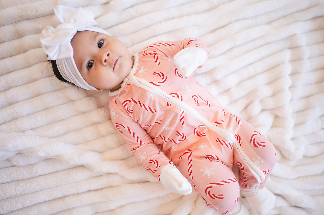 Pink Candy Cane (Convertible Zip Footies) - Dreamlet