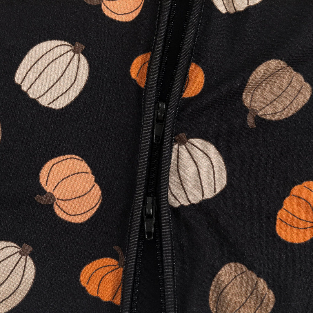 Pumpkins Black (Convertible Zip Footies) - Dreamlet