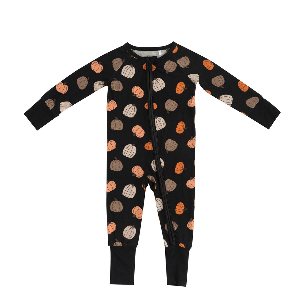 Pumpkins Black (Convertible Zip Footies) - Dreamlet