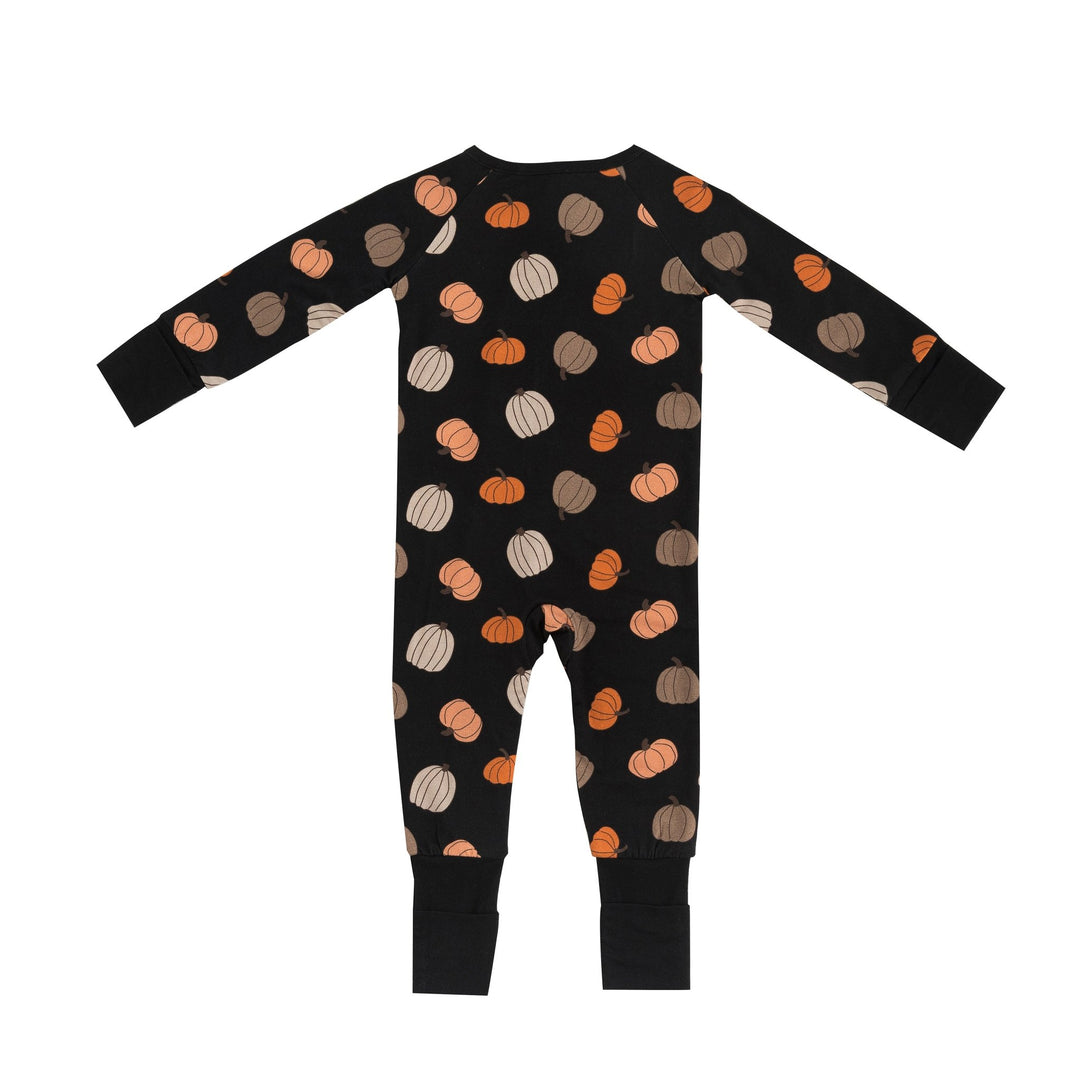 Pumpkins Black (Convertible Zip Footies) - Dreamlet